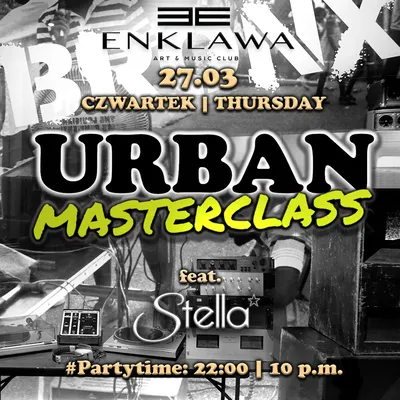 Urban Masterclass - Latino & R'n'B | CZWARTEK 27.03  Urban Masterclass - Latino & R'n'B | CZWARTEK 27.03